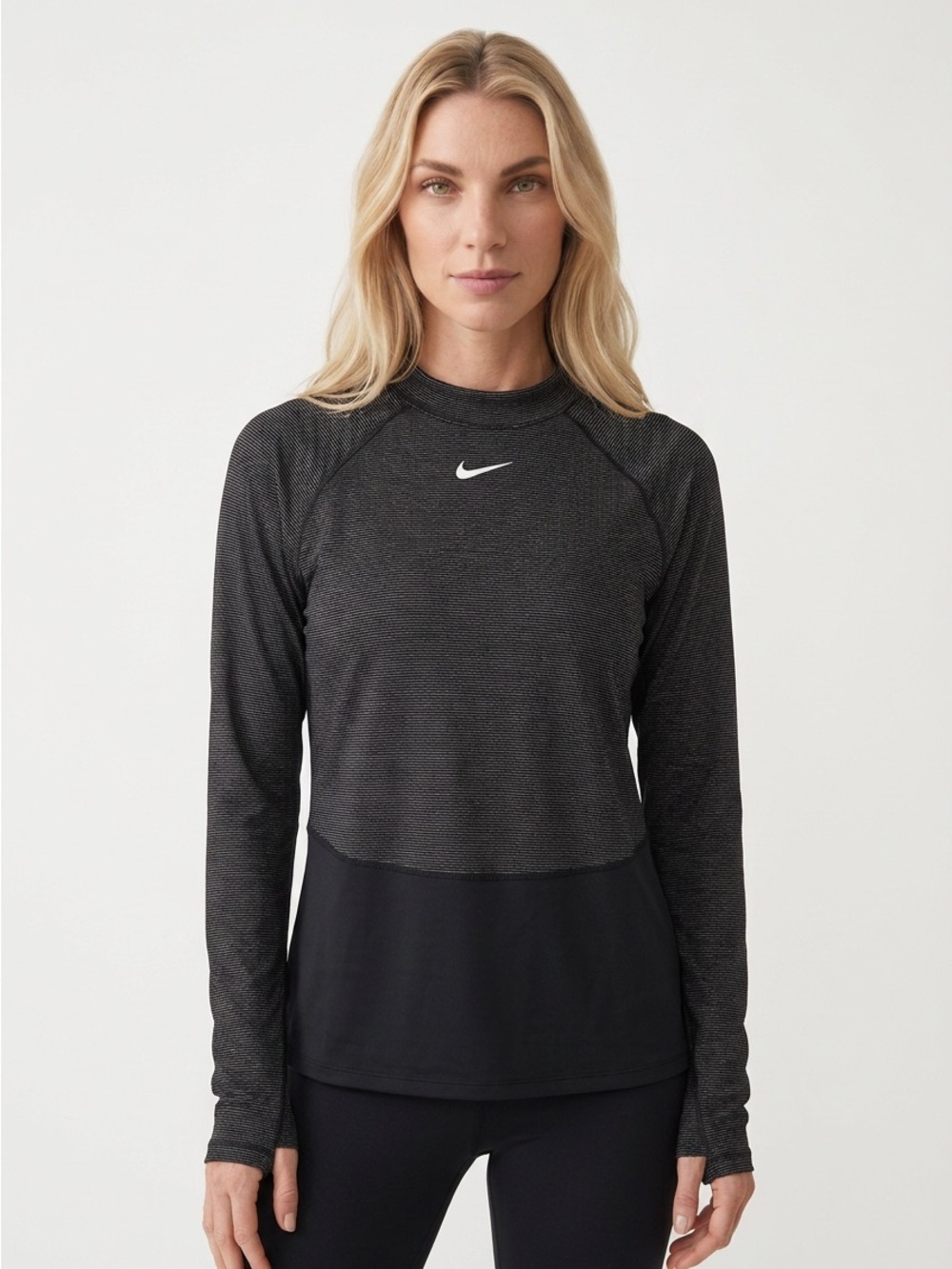 NIKE DRI FIT MOCK TURTLENECK XXL GOLD/BLACK TOP
